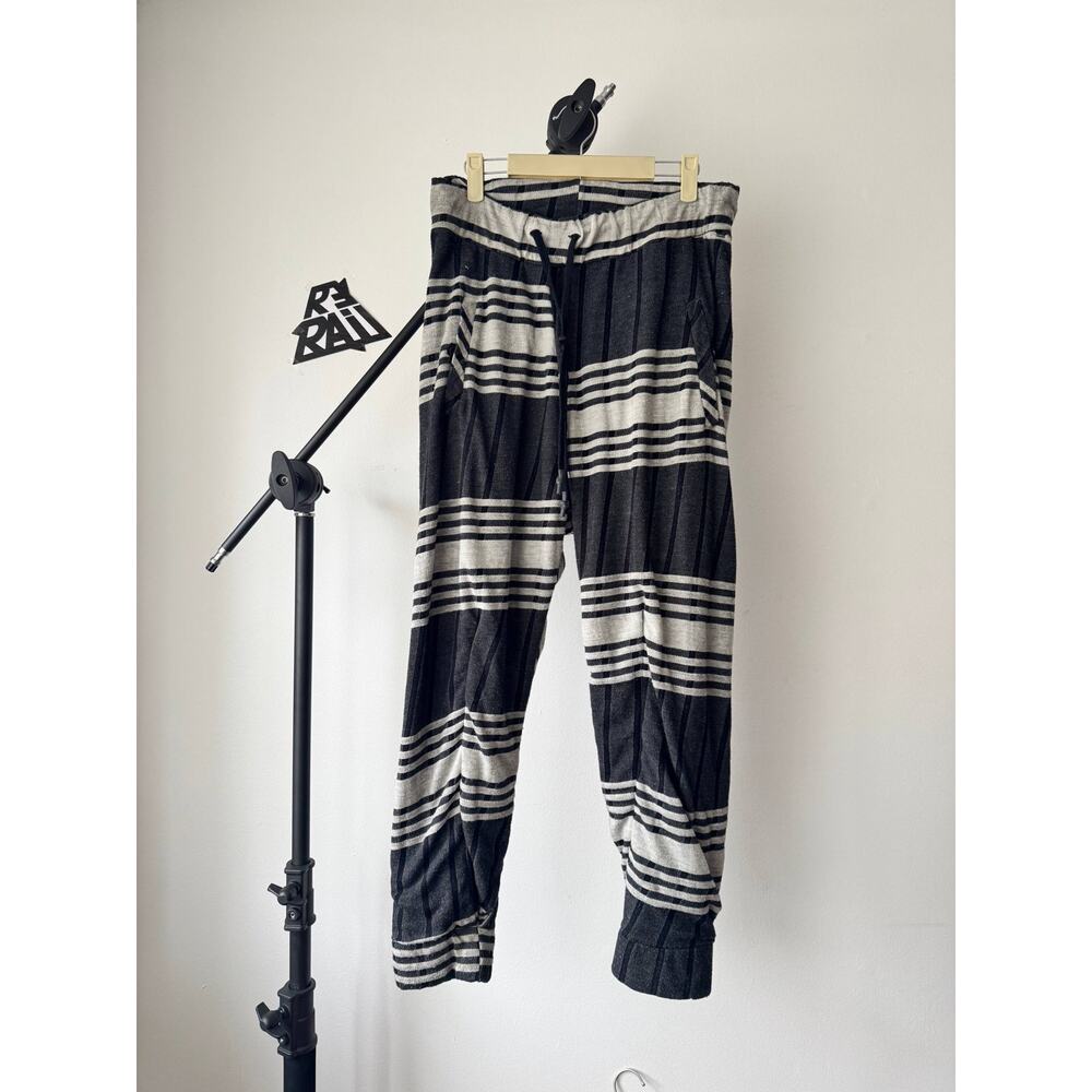 Boris Bidjan Saberi Striped Knit Drop Crotch Pants